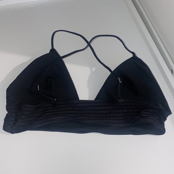 H&M swim suit set black us 10 on top , 4 on bottom - Picture 2 of 3